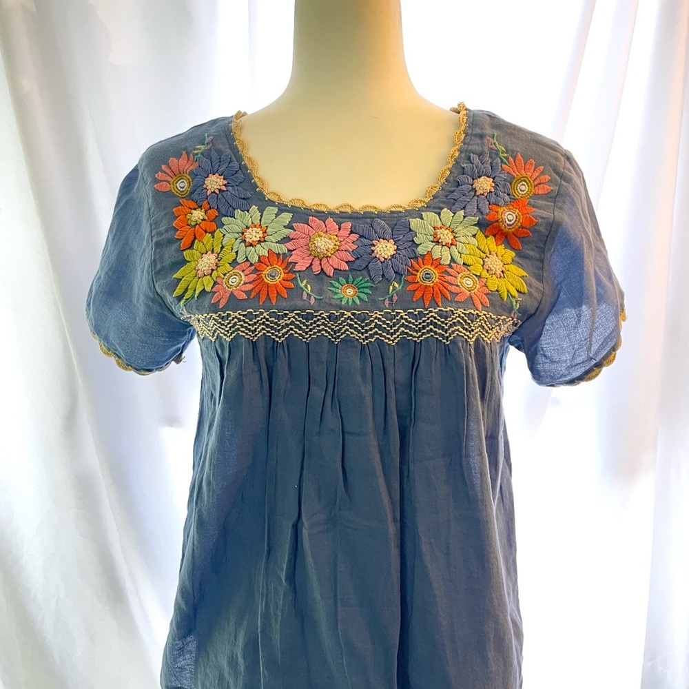 THML Embroidered floral Top